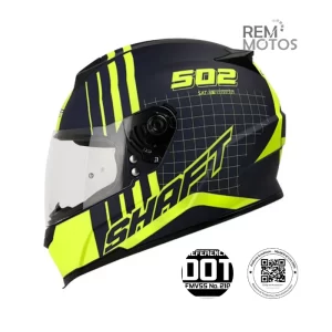 Casco integral moto Shaft 502 amarillo