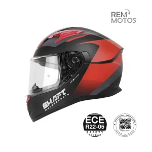 Casco integral moto Shaft 522 rojo