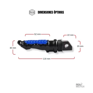 Pedalines estriberas apoya pies para moto - Imagen 3