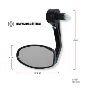 Espejos retrovisores para manillar de moto - Imagen 5