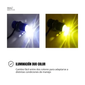 Ampolleta Para Moto H-4 Duo Color 50W Modelo Lupa - Imagen 3